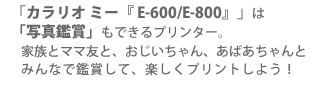 これからは、写真鑑賞できるプリンター